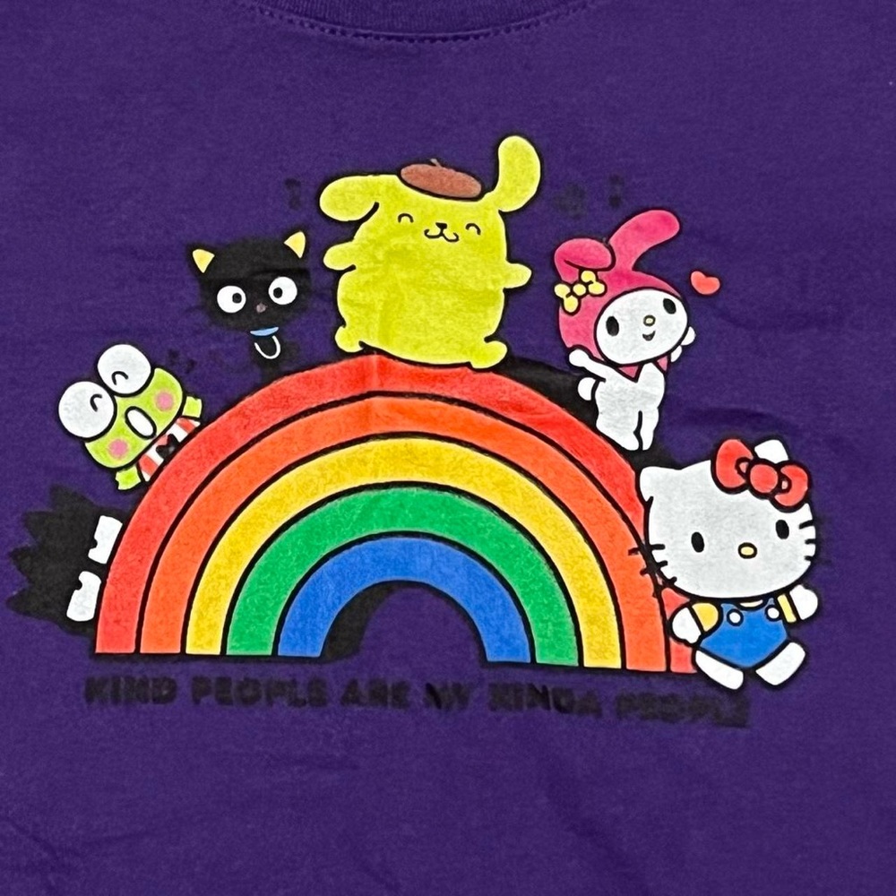 Sanrio, hello kitty & friends purple t-shirt. Size adult ladies small. New.
